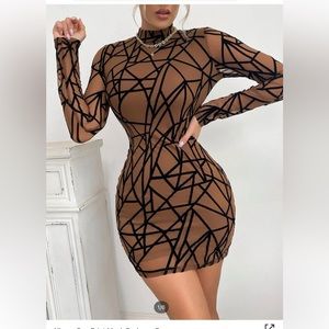 Brand new gel print mesh dress